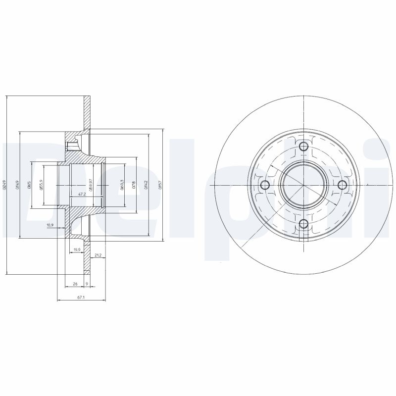Disc frana DELPHI BG9021RS