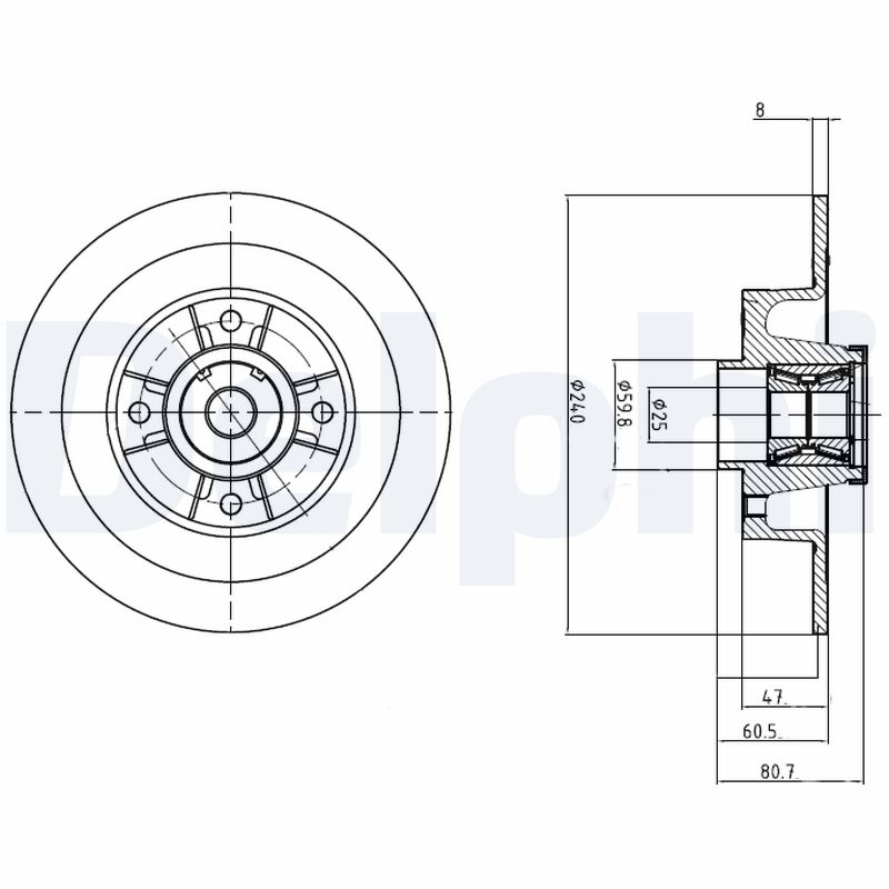 Disc frana DELPHI BG9028RS