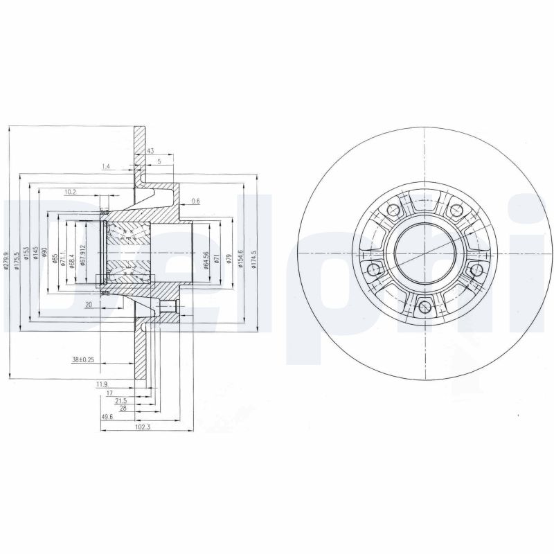 Disc frana DELPHI BG9031RS