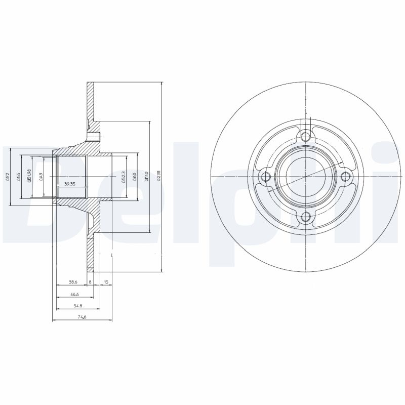 Disc frana DELPHI BG9033RS