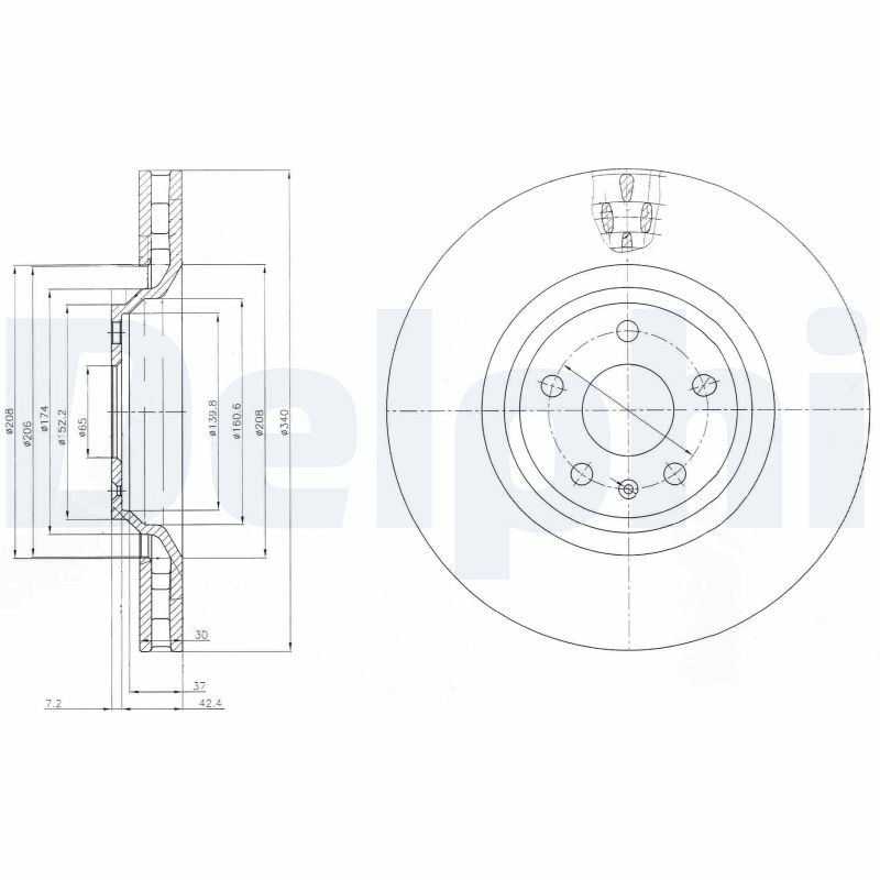Disc frana DELPHI BG9054