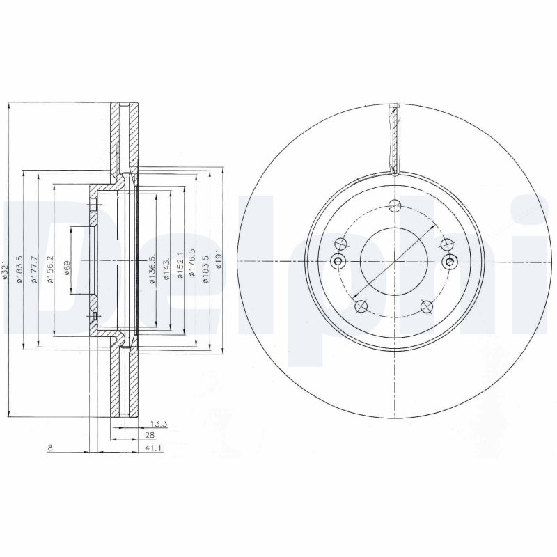 Disc frana DELPHI BG9056C