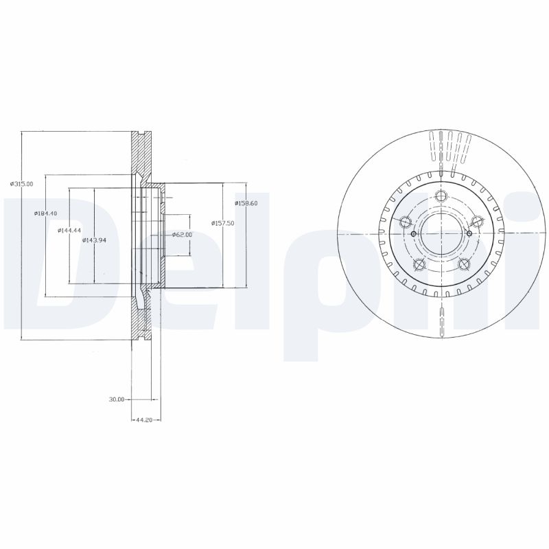 Disc frana DELPHI BG9074