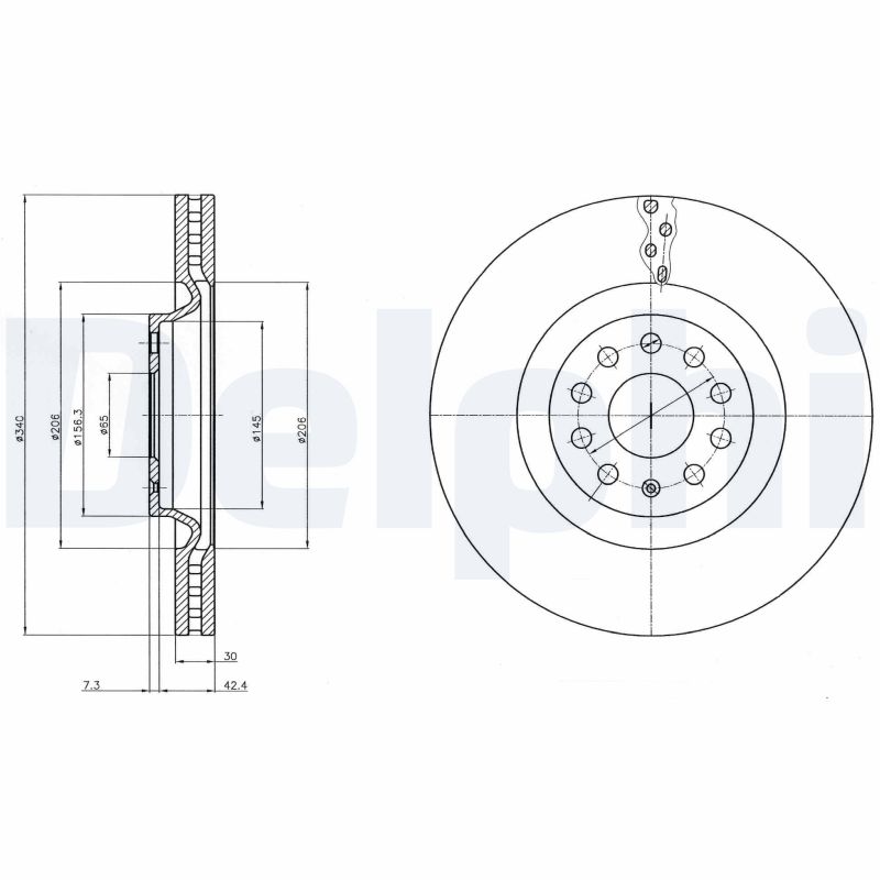 Disc frana DELPHI BG9109C