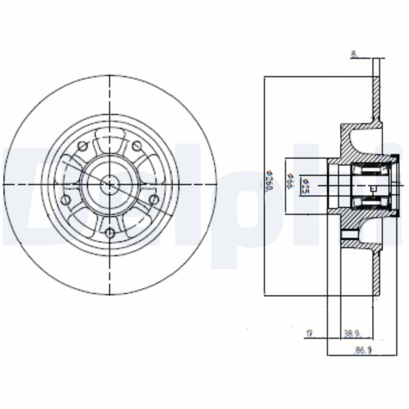 Disc frana DELPHI BG9112RS