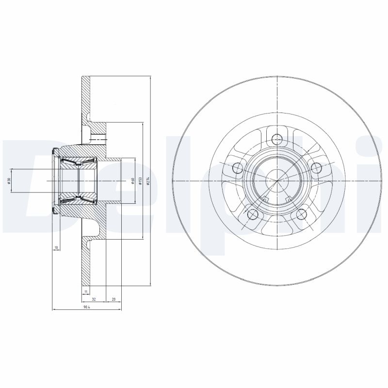 Disc frana DELPHI BG9113RSC