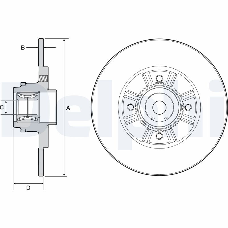 Disc frana DELPHI BG9114RS