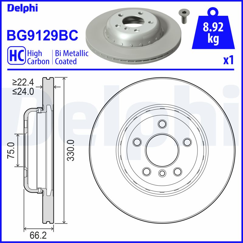 Disc frana DELPHI BG9129BC