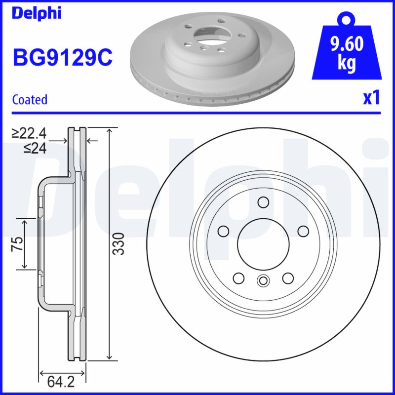 Disc frana DELPHI BG9129C