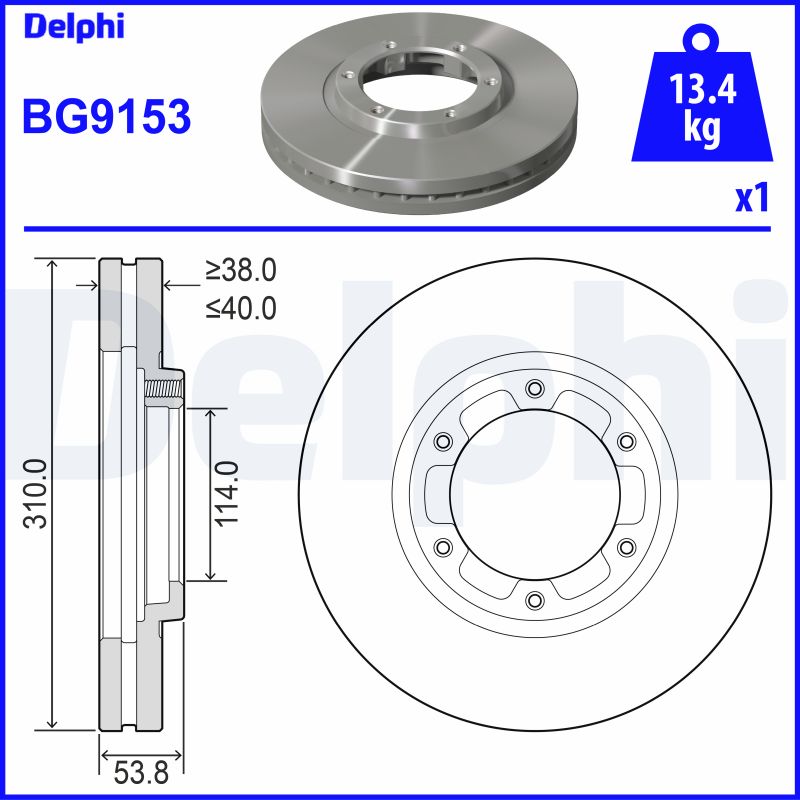 Disc frana DELPHI BG9153