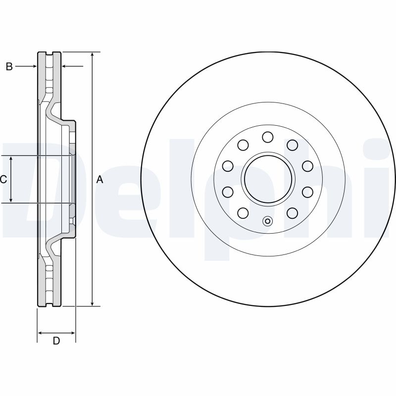 Disc frana DELPHI BG9202C