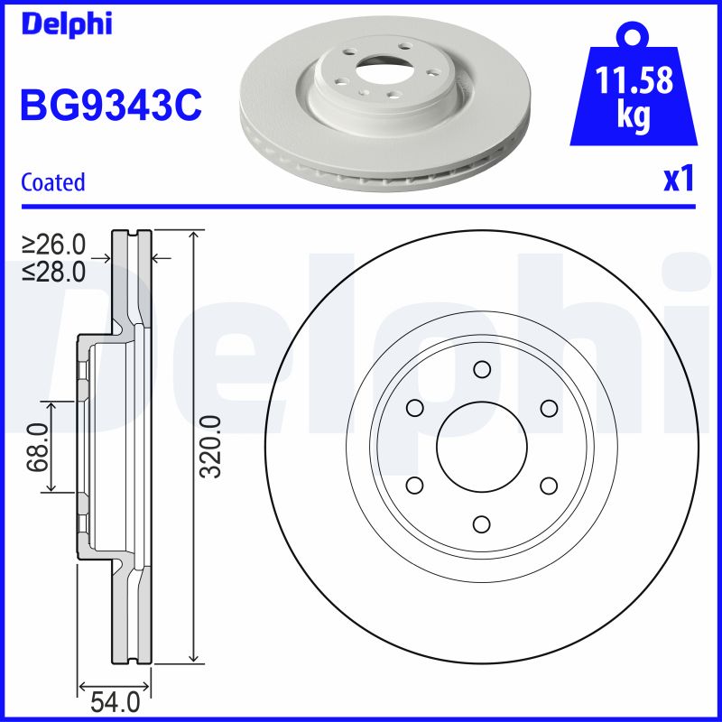 Disc frana DELPHI BG9343C