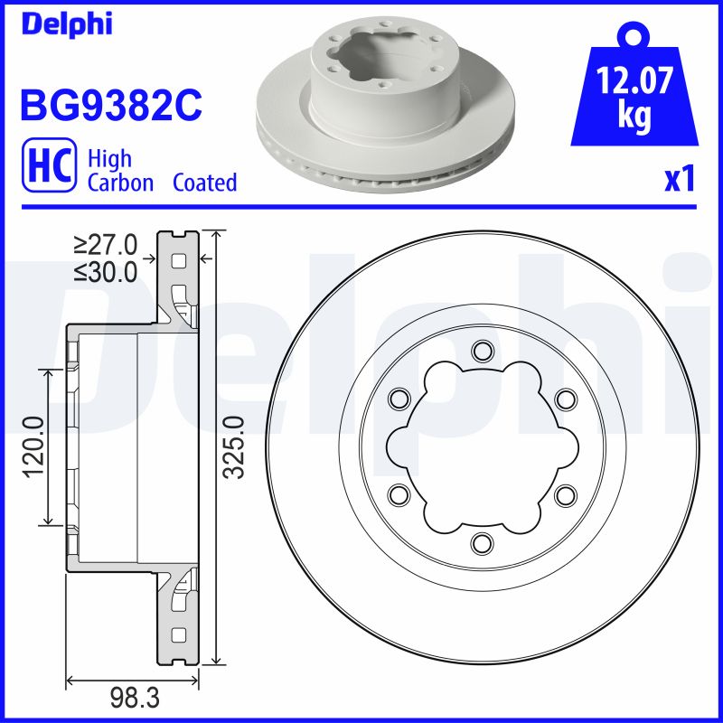 Disc frana DELPHI BG9382C