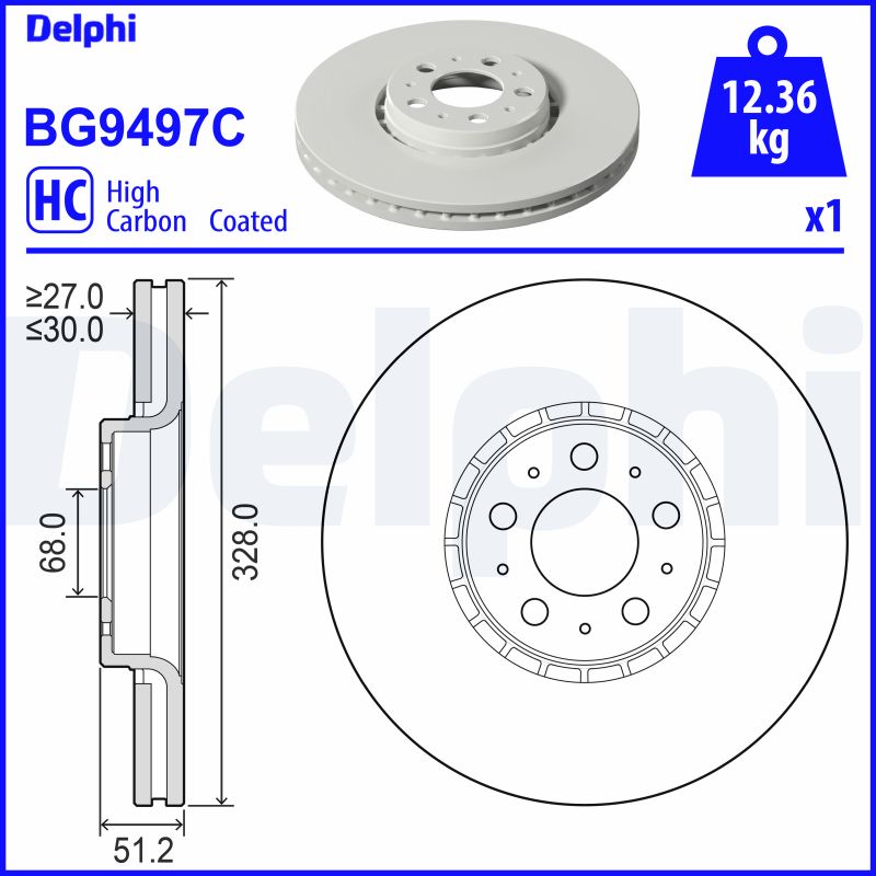 Disc frana DELPHI BG9497C