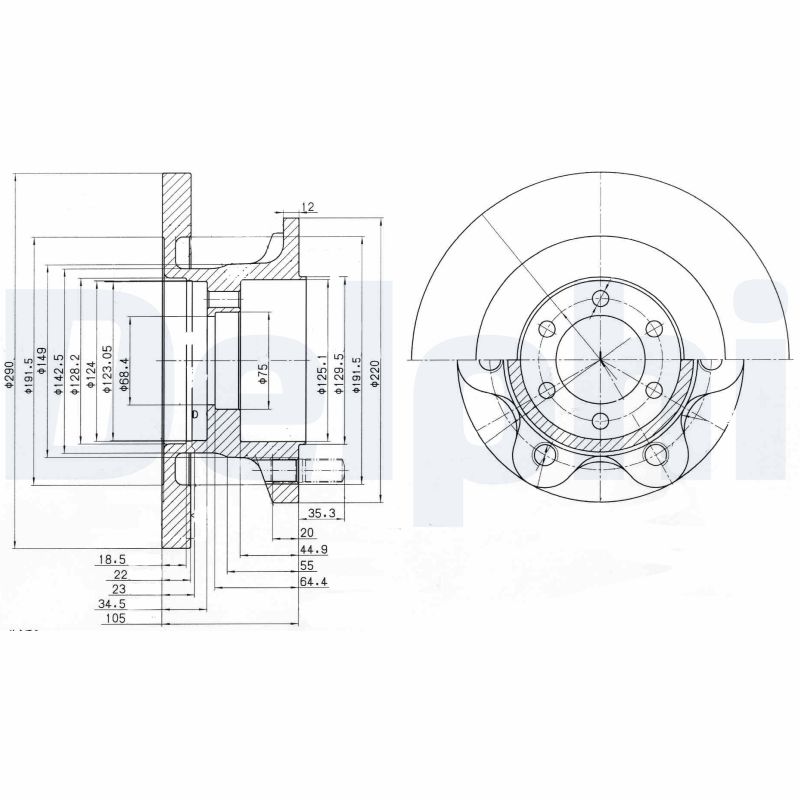 Disc frana DELPHI BG9722