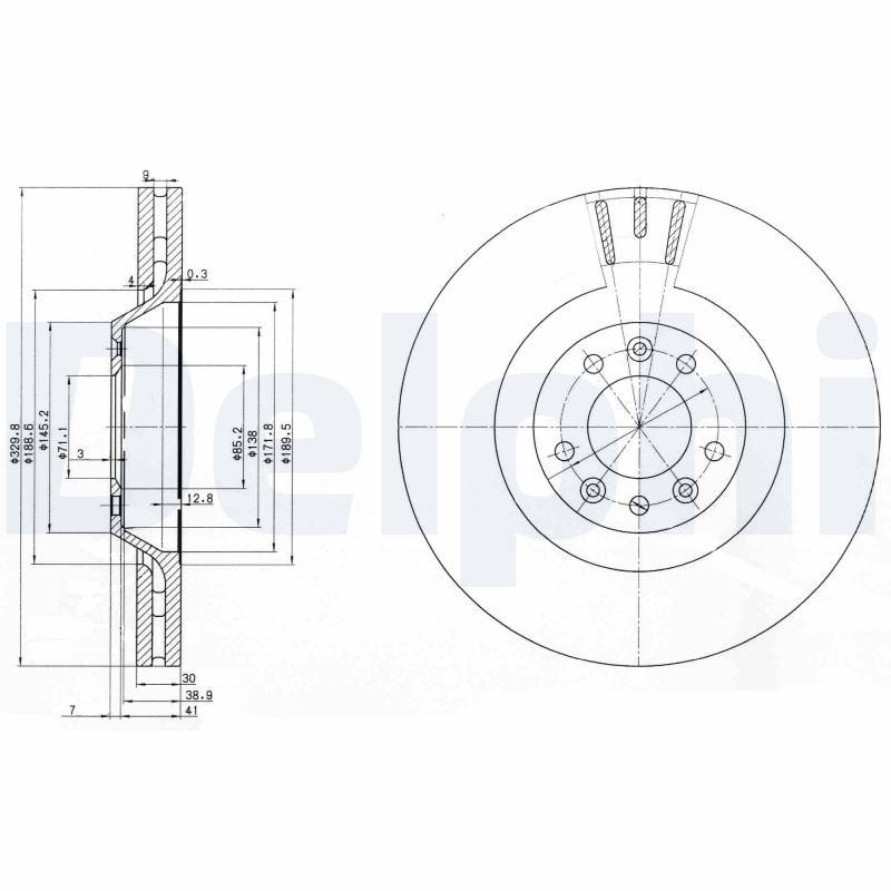 Disc frana DELPHI BG9844