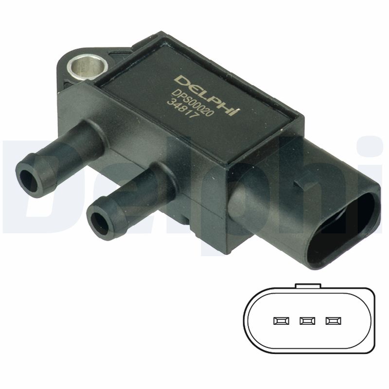 Senzor presiune gaze evacuare VW GOLF VII Variant (BA5, BV5) 2.0 TDI  diesel 150 cai DELPHI DPS00020
