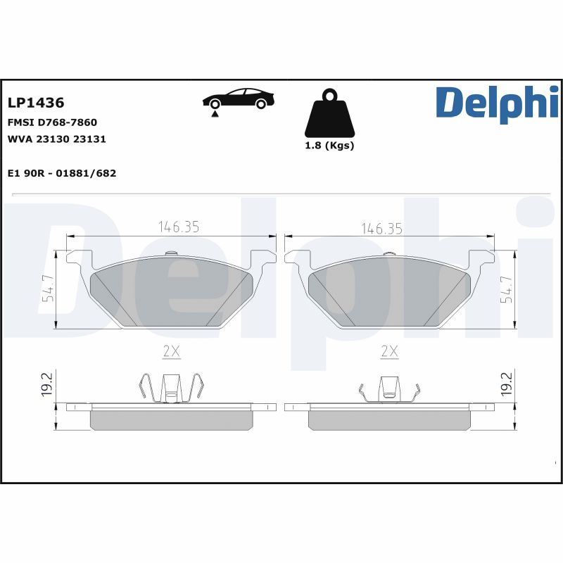 Placute frana DELPHI LP1436