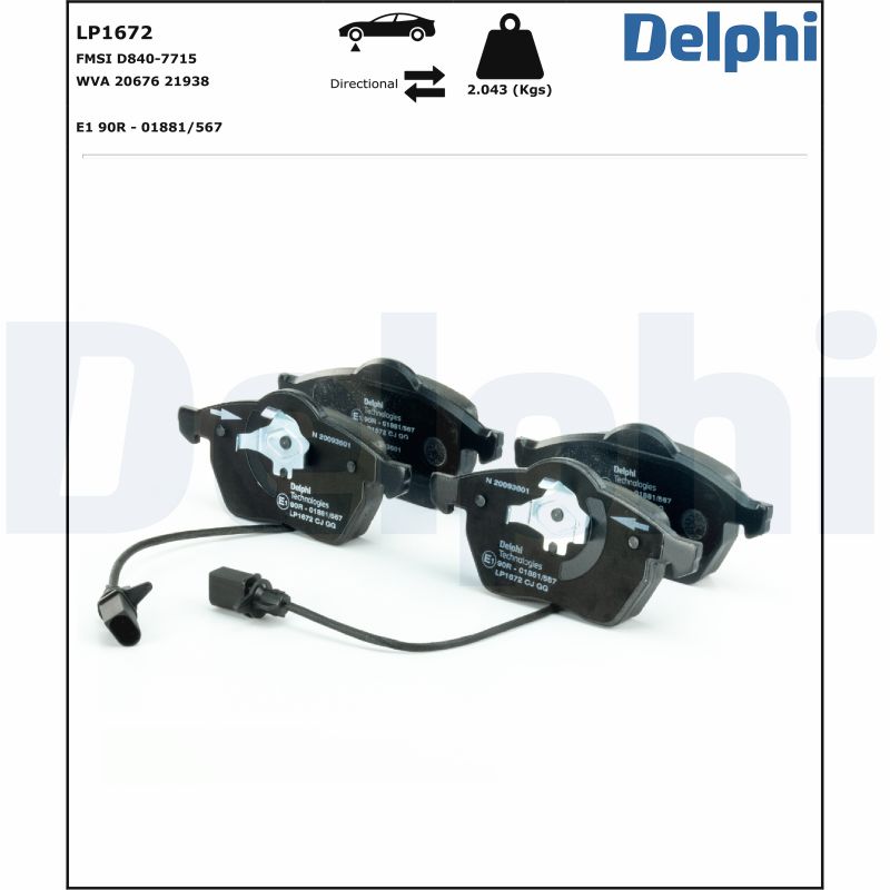 Placute frana DELPHI LP1672