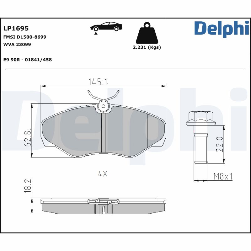 Placute frana DELPHI LP1695