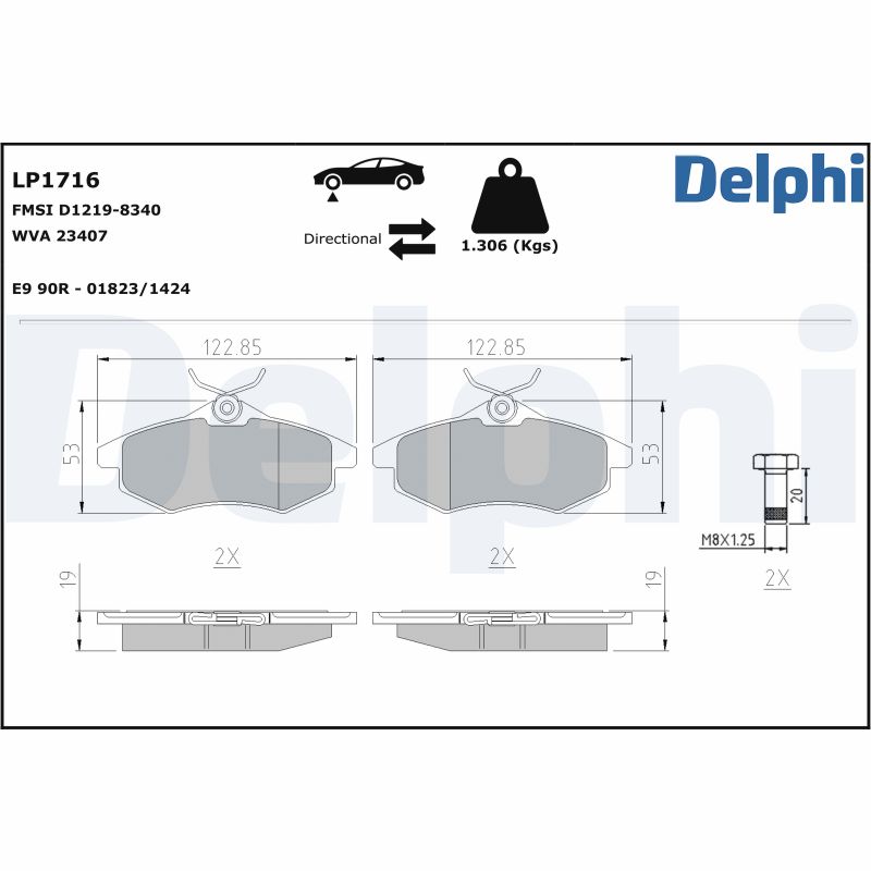 Placute frana DELPHI LP1716