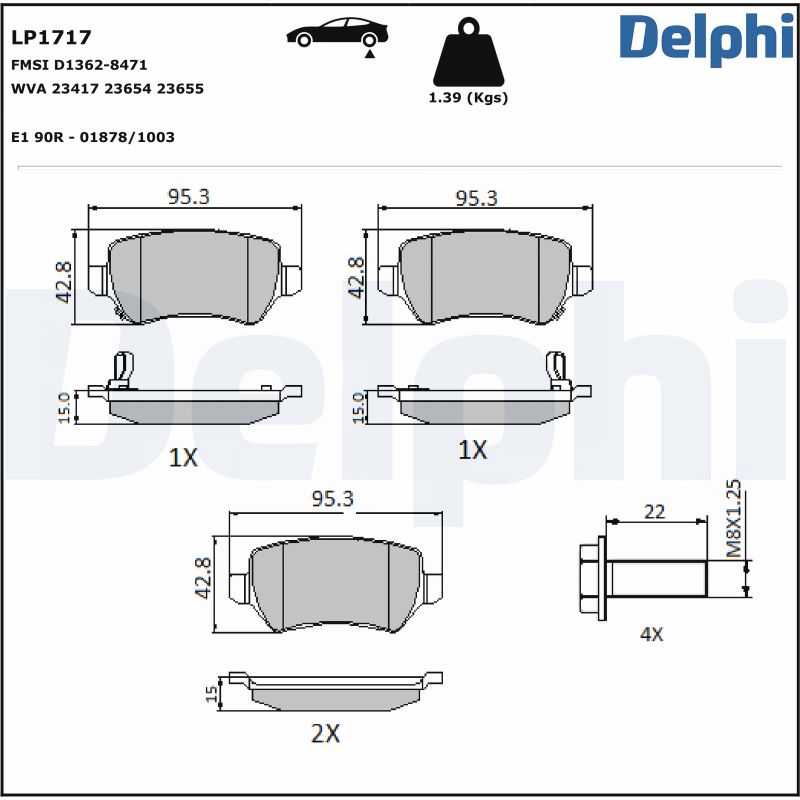 Placute frana DELPHI LP1717