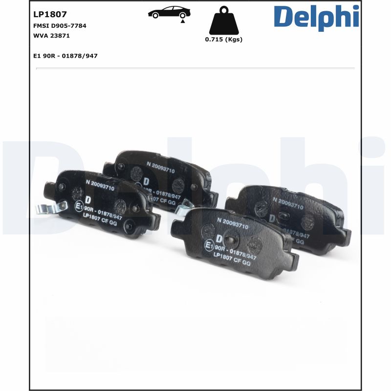 Placute frana DELPHI LP1807