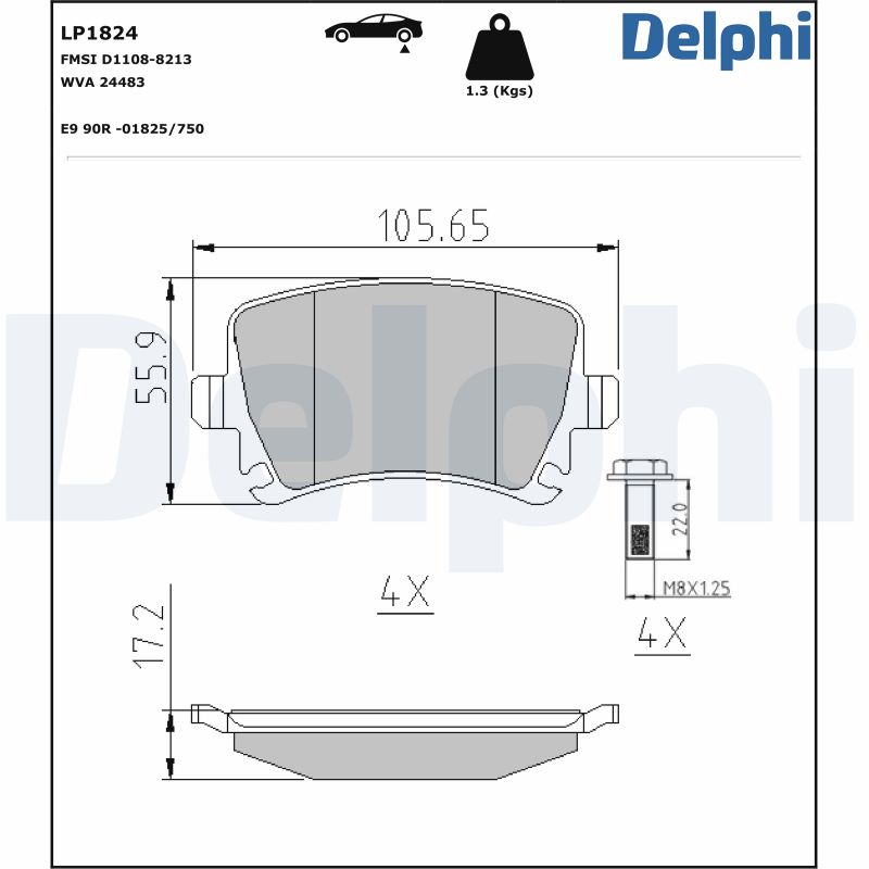 Placute frana DELPHI LP1824