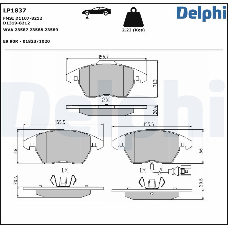 Placute frana DELPHI LP1837