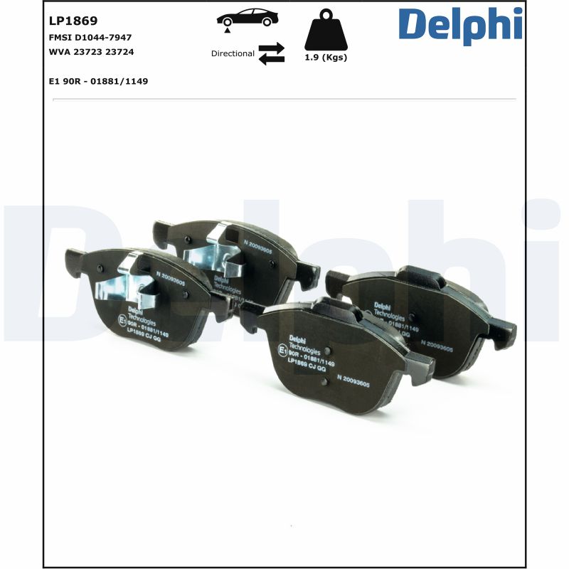 Placute frana DELPHI LP1869
