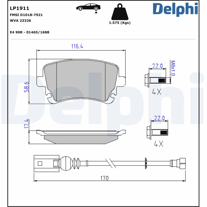 Placute frana DELPHI LP1911