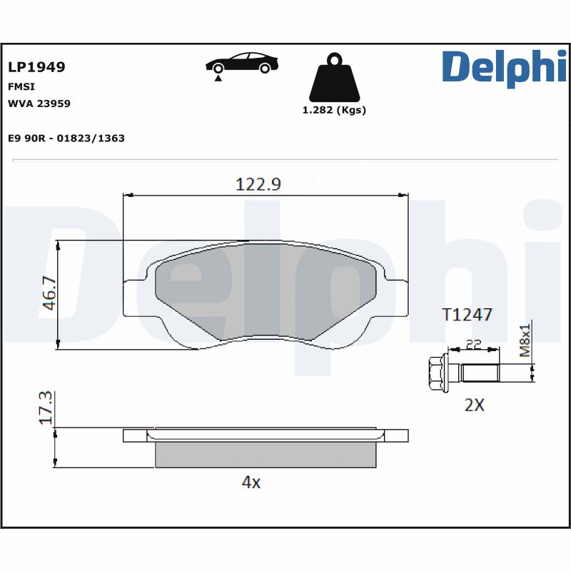Placute frana DELPHI LP1949