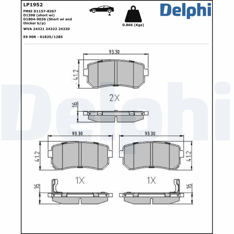 Placute frana DELPHI LP1952