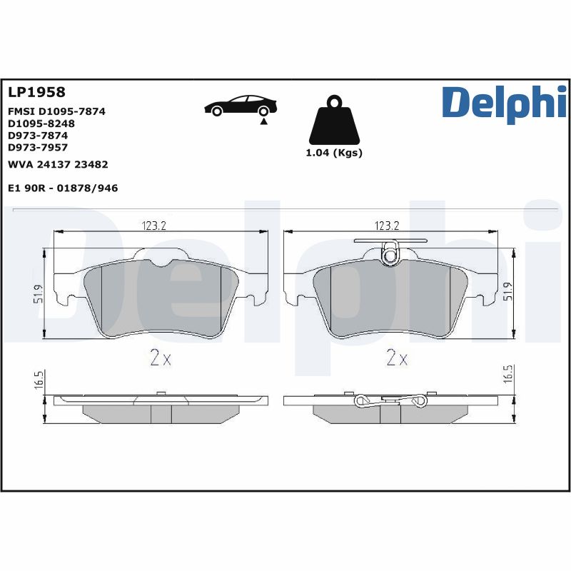 Placute frana DELPHI LP1958
