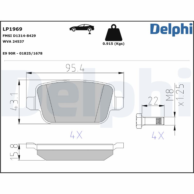 Placute frana DELPHI LP1969