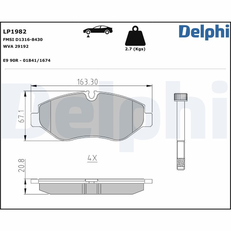 Placute frana DELPHI LP1982
