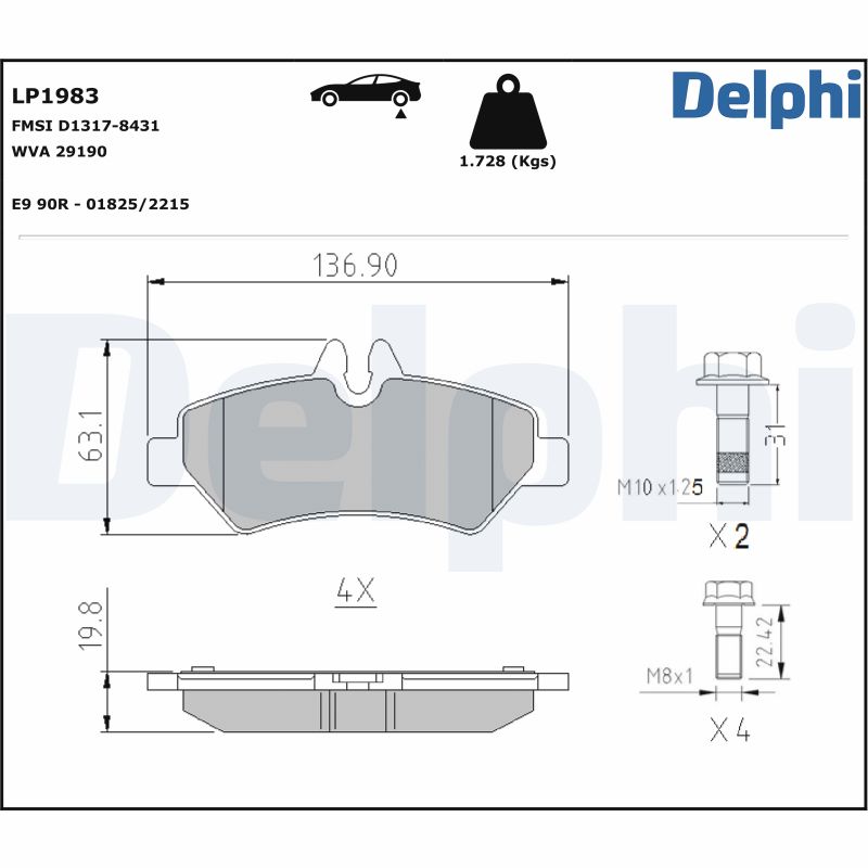 Placute frana DELPHI LP1983