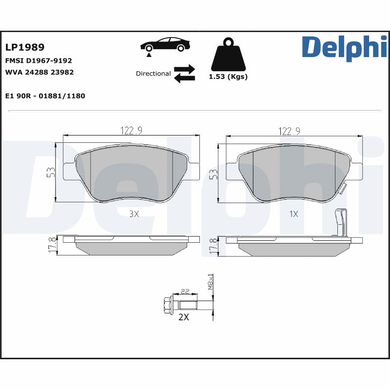 Placute frana DELPHI LP1989