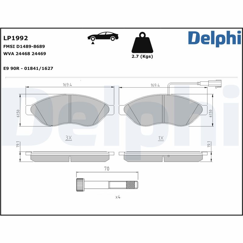 Placute frana DELPHI LP1992