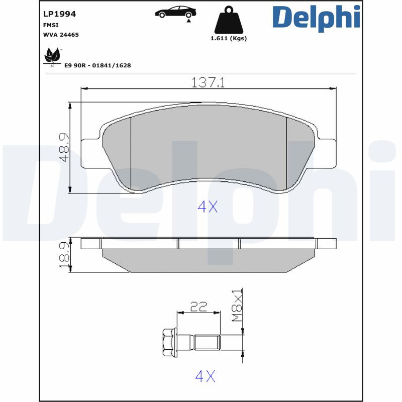 Placute frana DELPHI LP1994