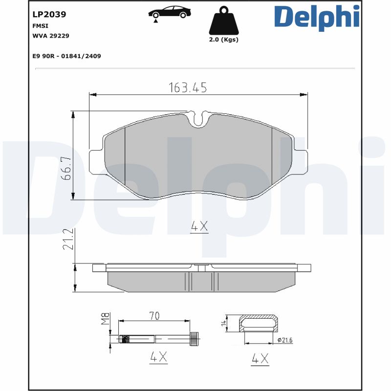 Placute frana DELPHI LP2039