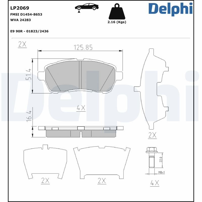 Placute frana DELPHI LP2069