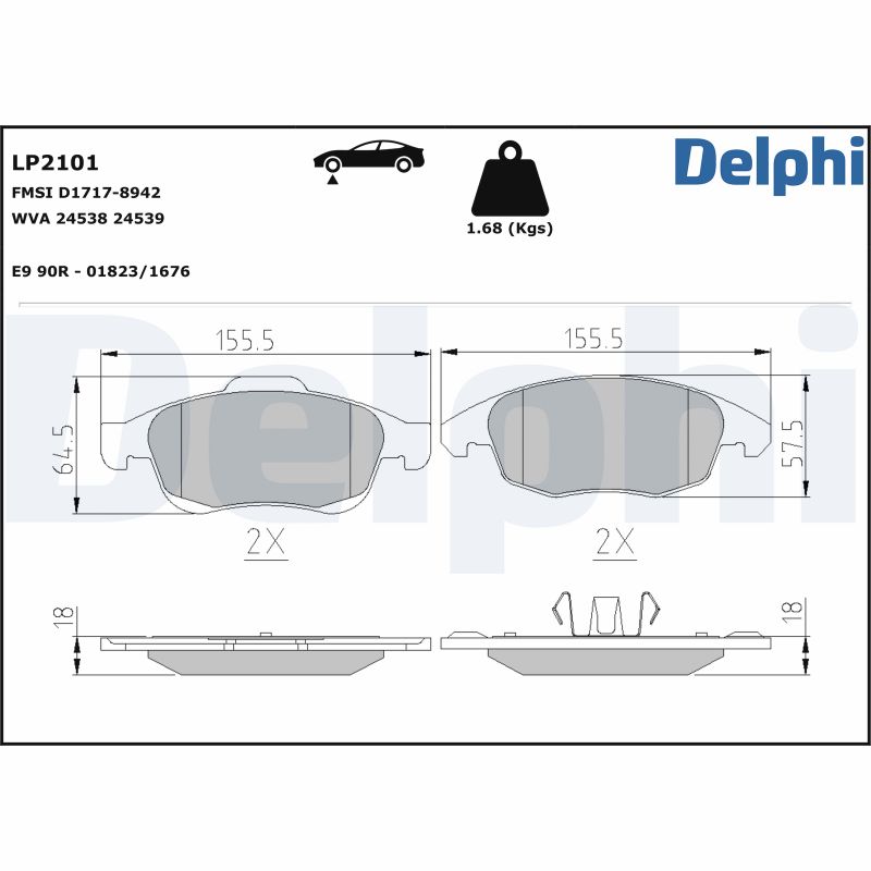 Placute frana DELPHI LP2101