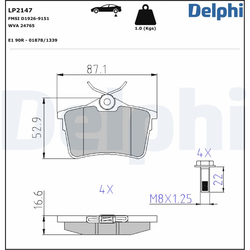 Placute frana DELPHI LP2147