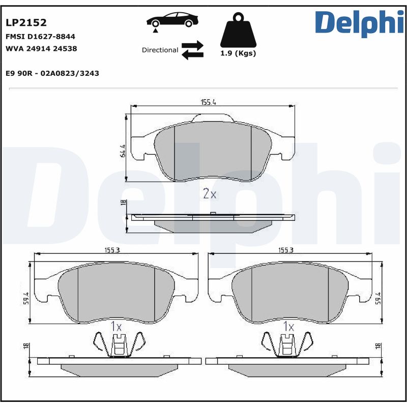 Placute frana DELPHI LP2152