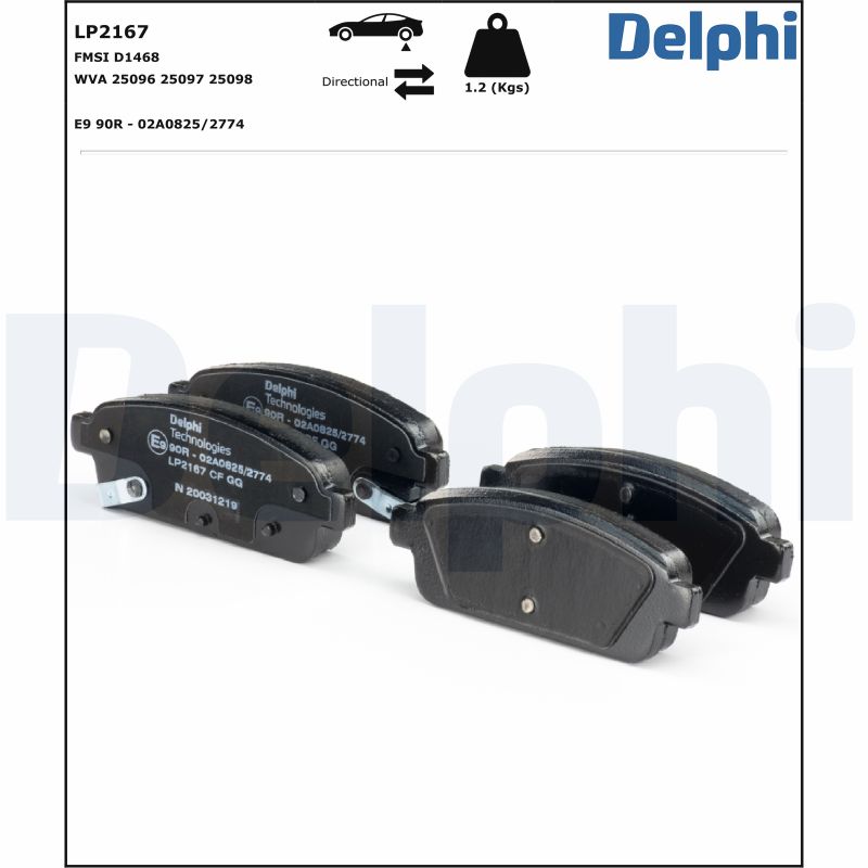 Placute frana DELPHI LP2167