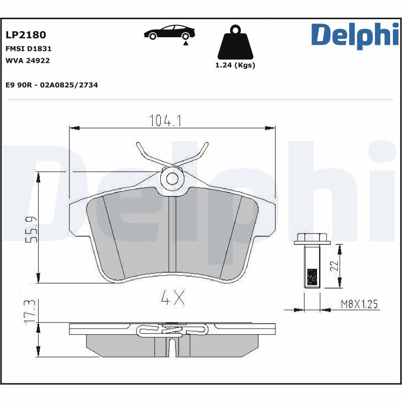 Placute frana DELPHI LP2180