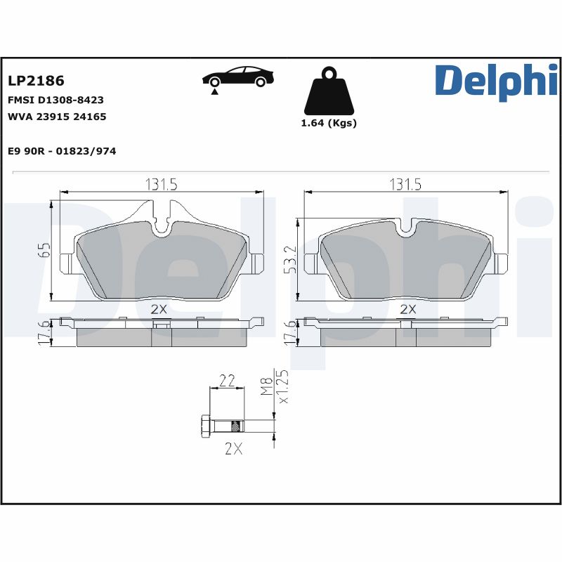 Placute frana DELPHI LP2186