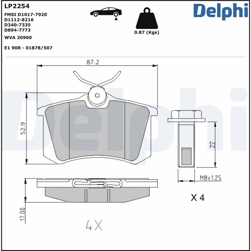 Placute frana DELPHI LP2254