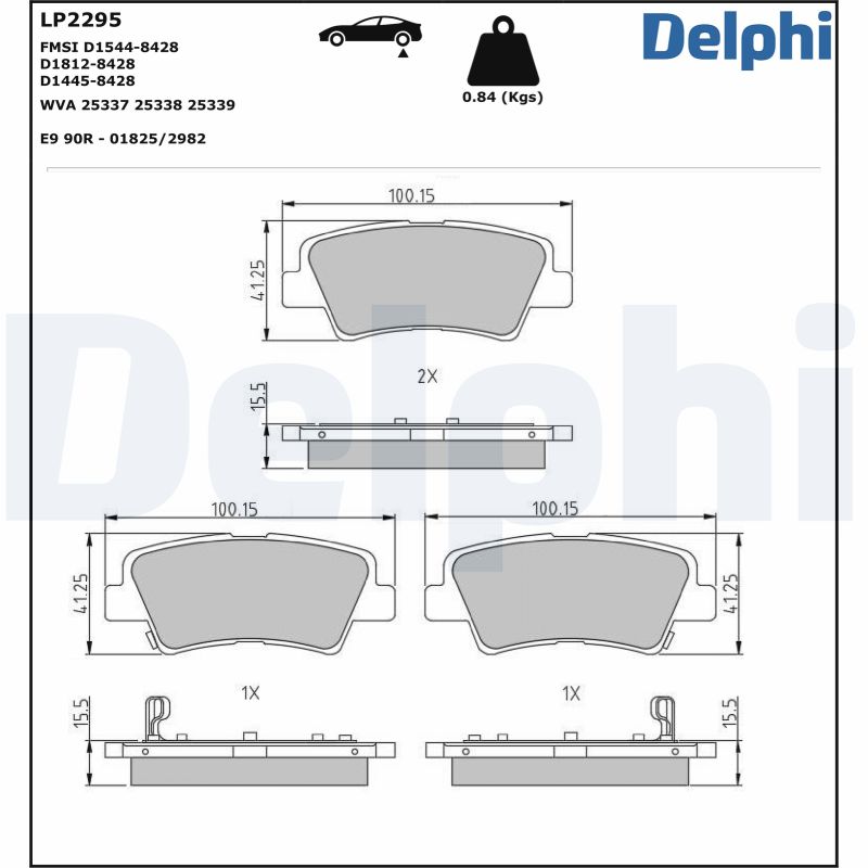 Placute frana DELPHI LP2295